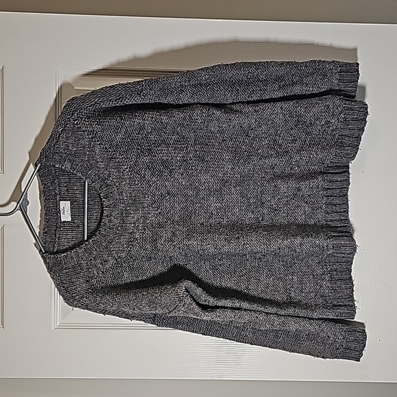 J. Crew Wallace Oversized Crop Gray Wool Blend Crewneck Knit Sweater Size S - Picture 1 of 7